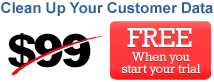 Free! Clean up your customer data
